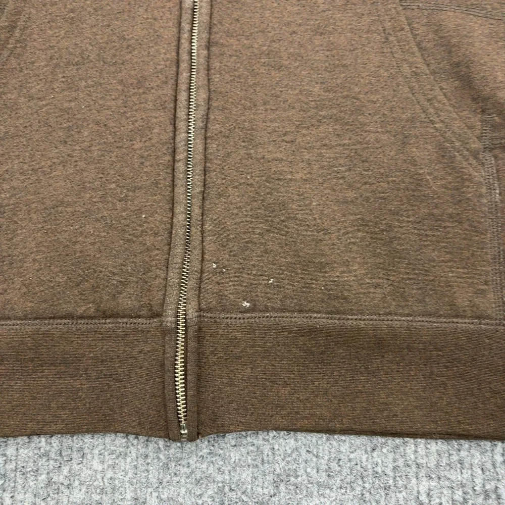 The North Face Hoodie Mens L Brown Cotton Blend Sherpa Lined Full Zip Gorpcore